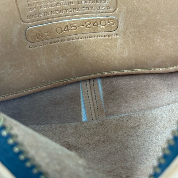 Coach classic vintage 1970s in light beech tan leather shoulder/clutch purse - Picture 10 of 16